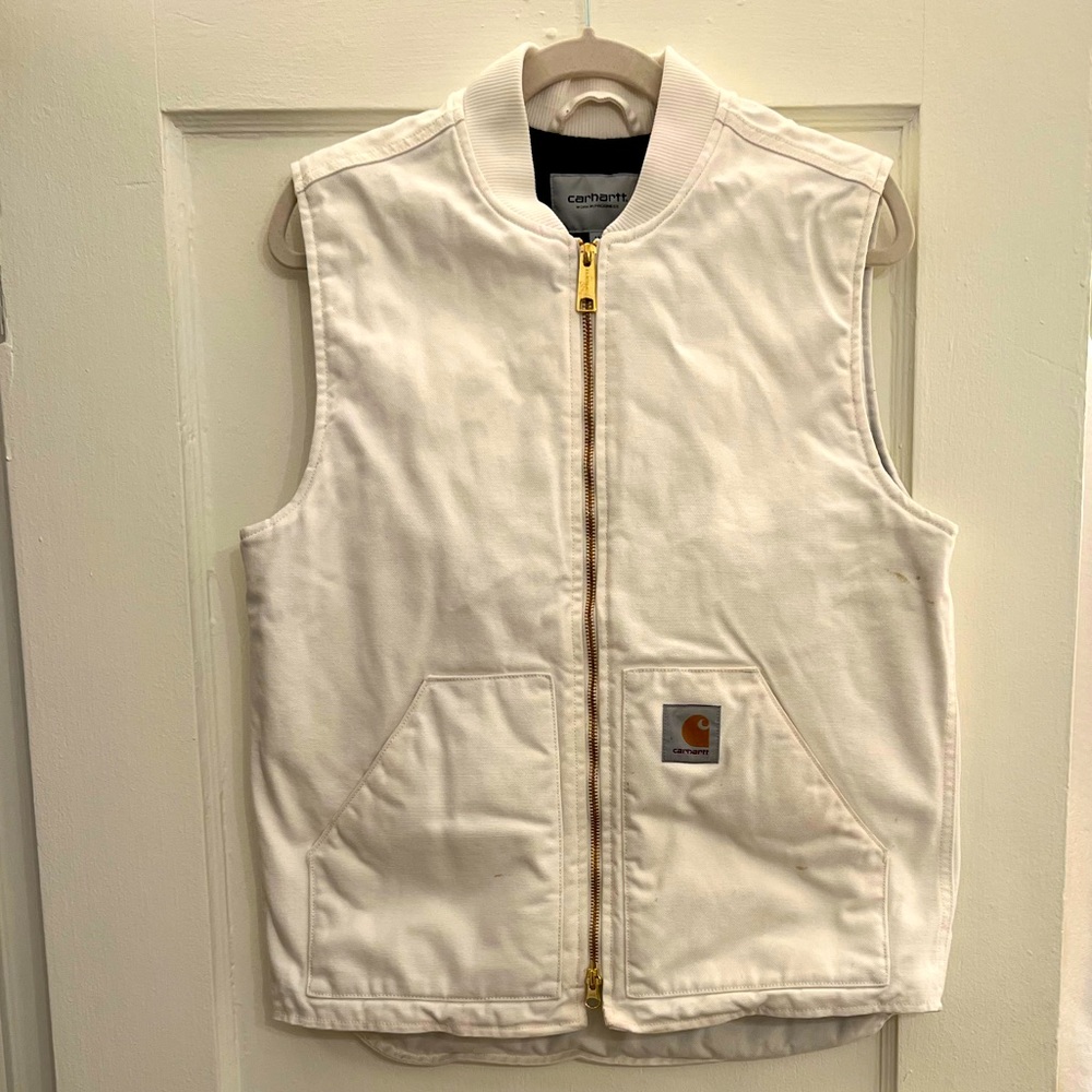 Carhartt WIP Full Zip Winter Field Vest- Wax White M